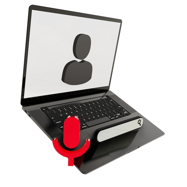 tablero de control de negocios en una computadora portátil 3D con aspectos de análisis de negocios gestión de inversiones comercio