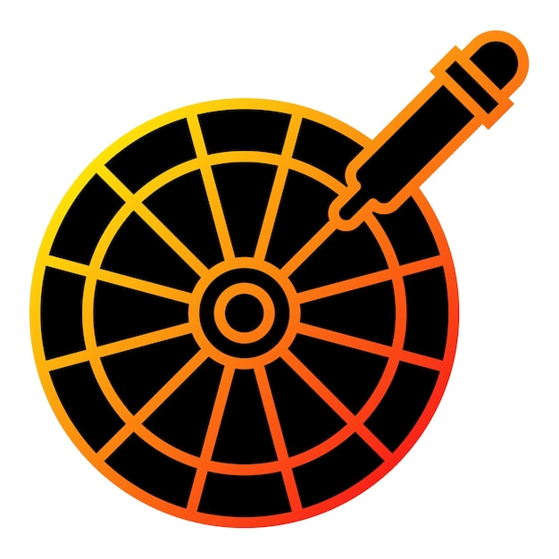 un tablero de dardos con un dardos en él con un dartboard en el centro