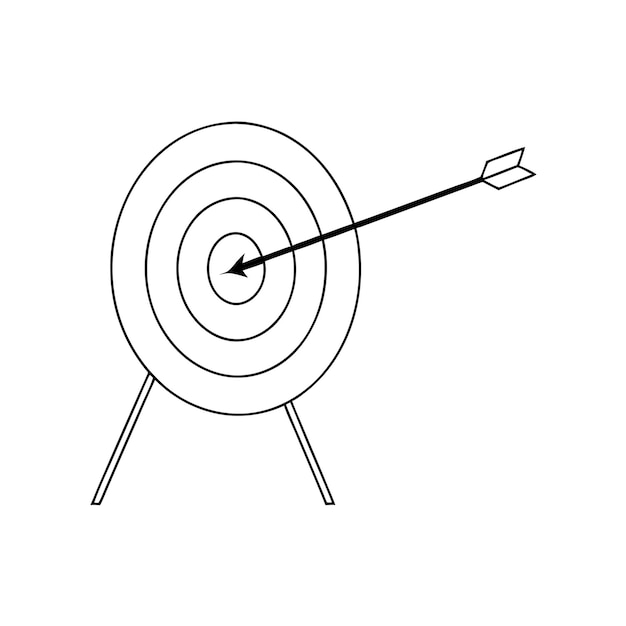 un tablero de dardos con una flecha en él y un dibujo de un dardos