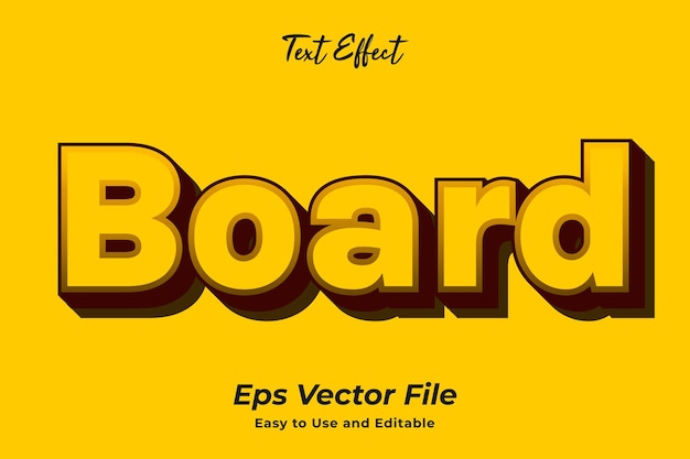 Tablero de efectos de texto moderno editable y fácil de usar vector premium