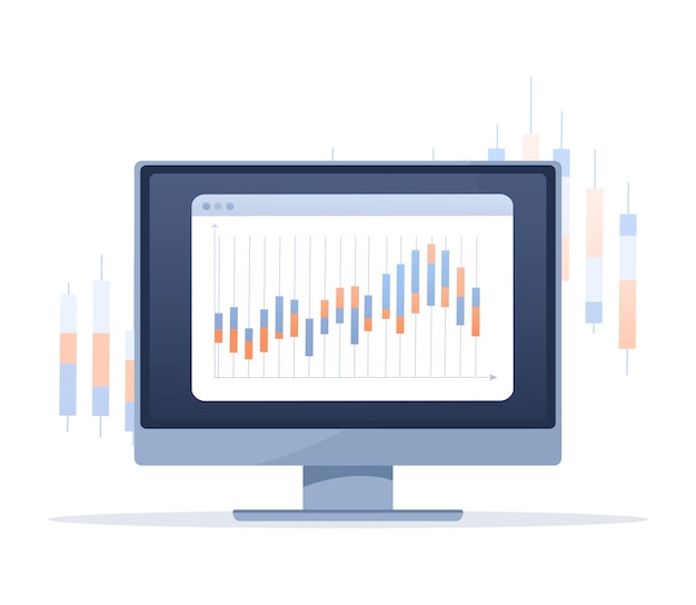 Tablero financiero de análisis de datos o ingresos corporativos contables o ganancias de inversión Diagrama azul en la página web