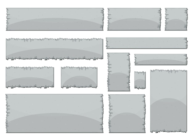 Tablero de hormigón en la ilustración de vector de estilo de dibujos animados