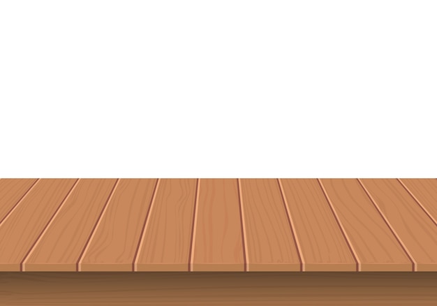 Vector tablero de madera aislado