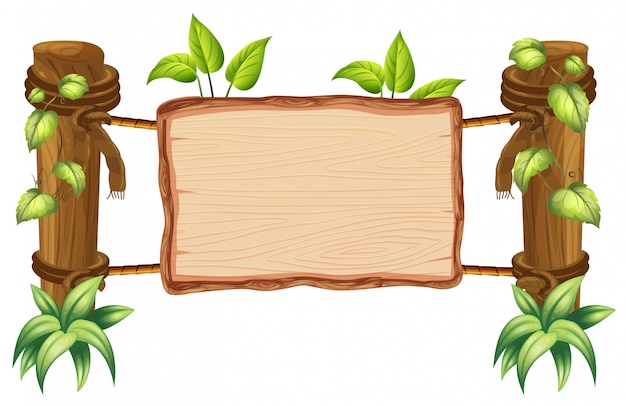 Tablero de madera en blanco de la naturaleza