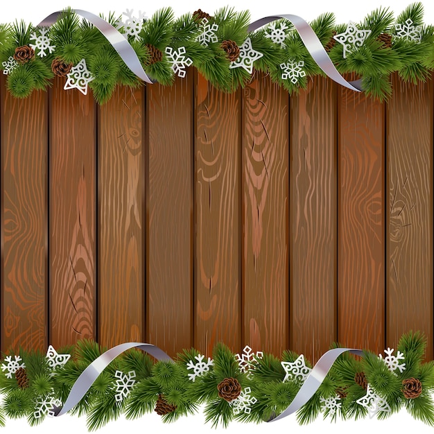 Tablero de Navidad transparente de vector con copos de nieve de papel