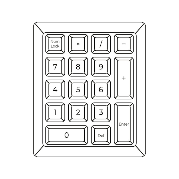 Tablero de números negro con números en estilo de volumen minimalista