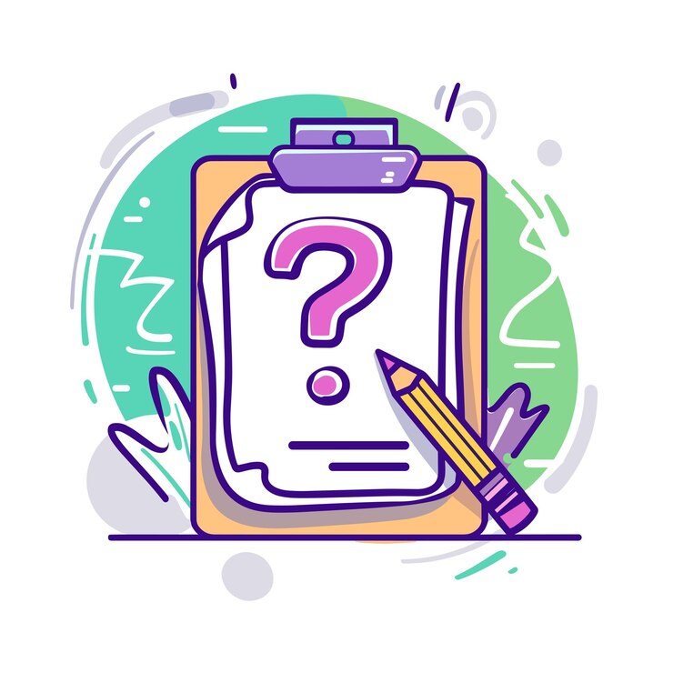 Vector tablero de recortes con concepto creativo de signo de interrogación