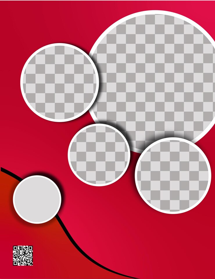 Vector un tablero rojo y negro con fondo rojo con un círculo blanco y un fondo rojo
