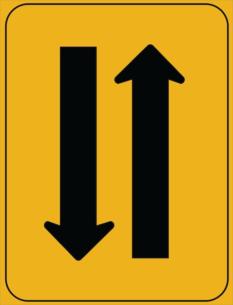 tablero de señales de tráfico de dos vías