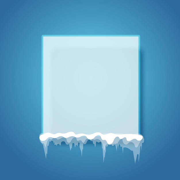 Tablero transparente vacío. Plantilla para un texto. Marco de imagen en blanco