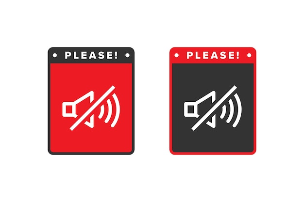 Los tableros de iconos de diseño de vectores de signo de icono de sonido tienen prohibido el ruido
