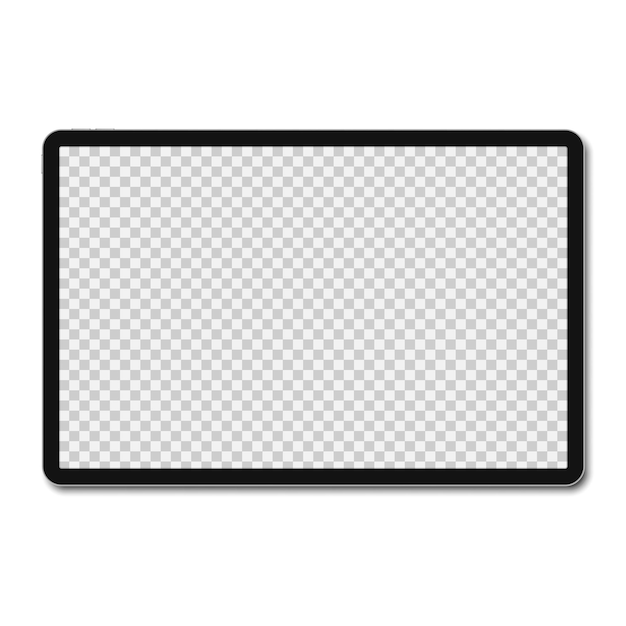 Tablet PC con pantalla en blanco aislada sobre fondo blanco ilustración vectorial