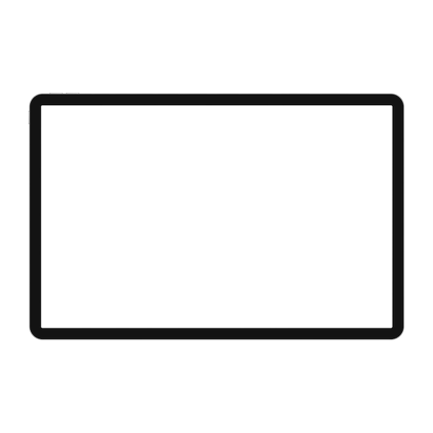 Tablet PC con pantalla en blanco aislada sobre fondo blanco ilustración vectorial