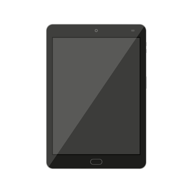 Tablet pc con pantalla en blanco