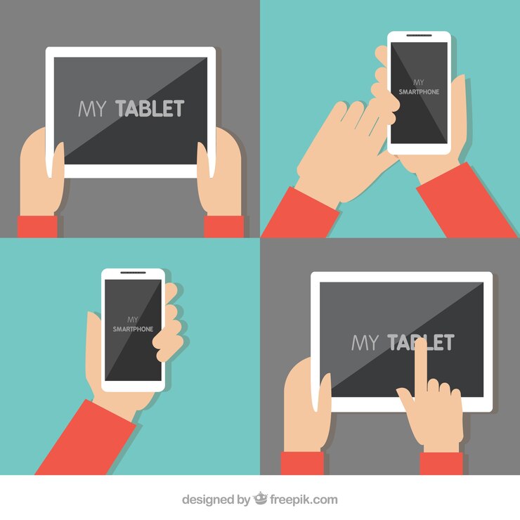 Vector tablet y teléfono móvil