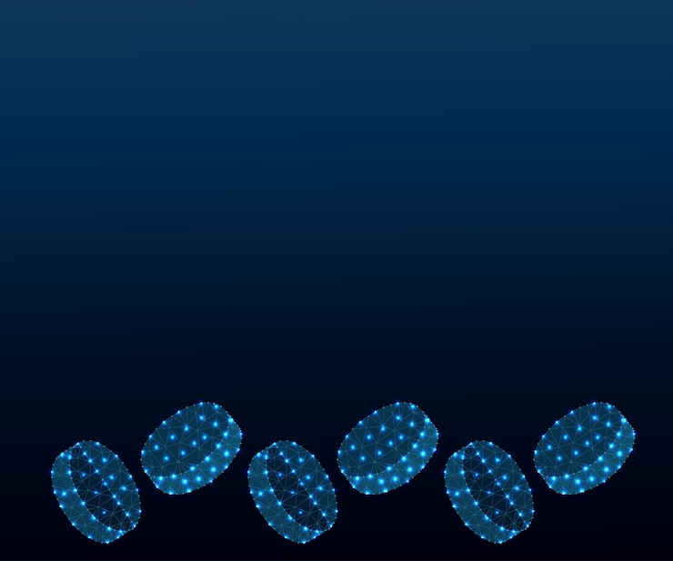 Vector tableta de drogas polígono azul abajo 1