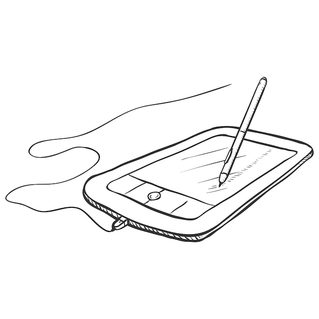 Tableta gráfica de dibujo vectorial con lápiz Stilus