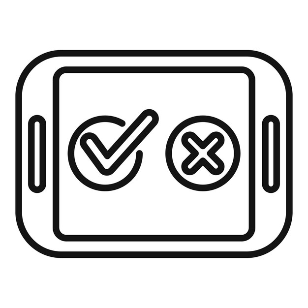 Tableta no me gusta icono contorno vector Redes sociales Fallo negativo