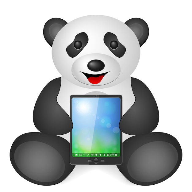 Vector tableta panda