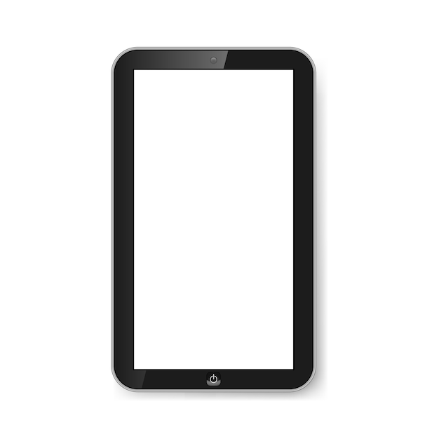 Tableta con pantalla en blanco.