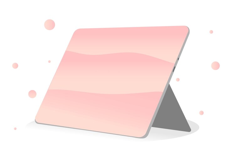 Vector tableta pc con pantalla tableta plana ilustración vectorial tableta con fondo