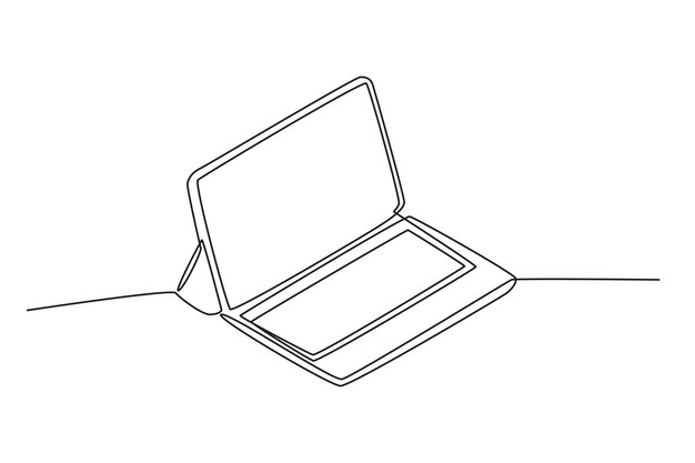 Tableta con teclado Concepto de tecnología digital dibujo en línea