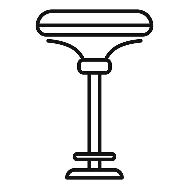Un taburete de bar moderno de pie sobre un icono de fondo blanco