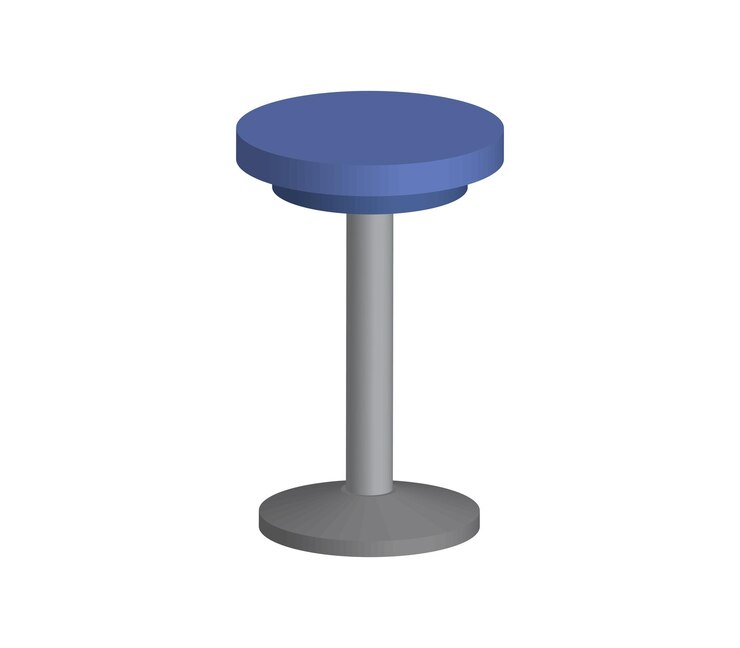 Vector taburete de bar tridimensional