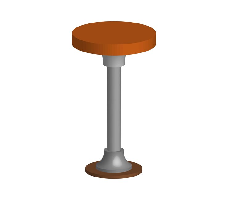 Vector taburete de bar tridimensional