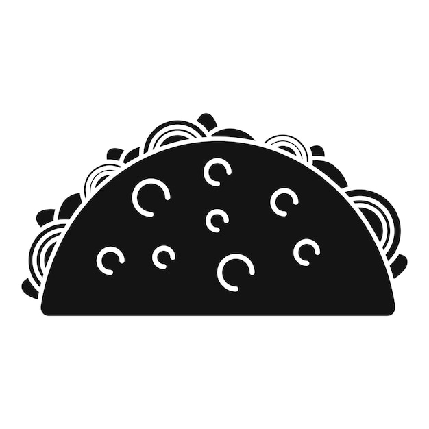 Taco burrito icono simple vector comida mexicana comida cocinada