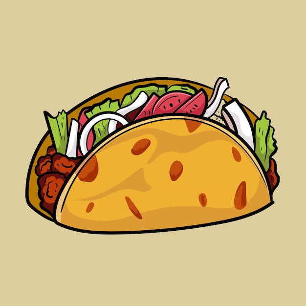 Taco de carne a la parrilla tacos mexicanos con queso de carne molida y lechuga con tomate fresco