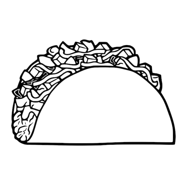 taco comida mexicana vector