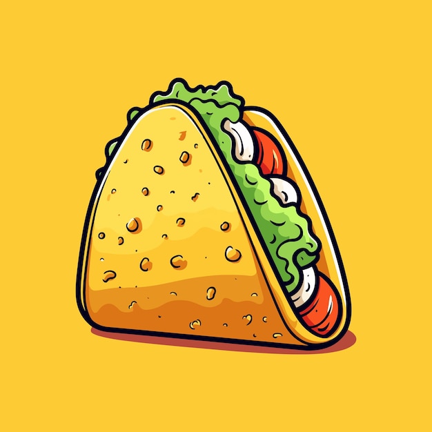 taco comida mexicana vector