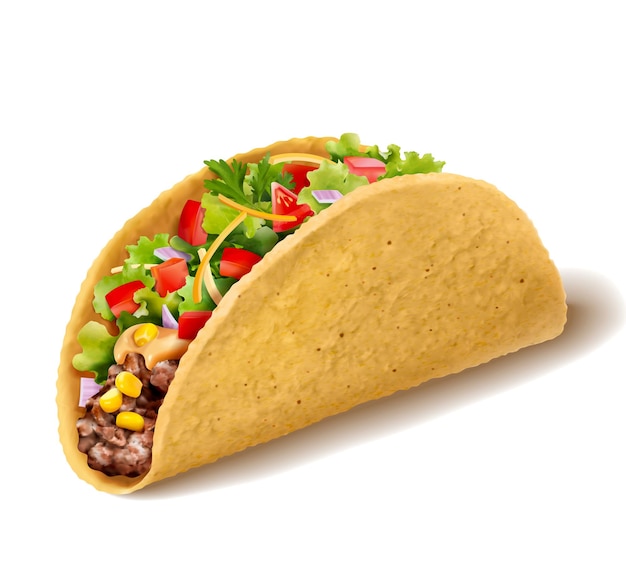 Taco mexicano fresco 3d