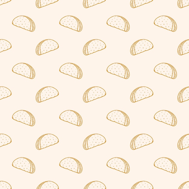 Vector taco de patrones sin fisuras estilo retro