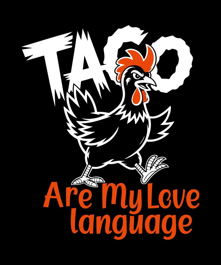 Vector los tacos son mi lenguaje de amor