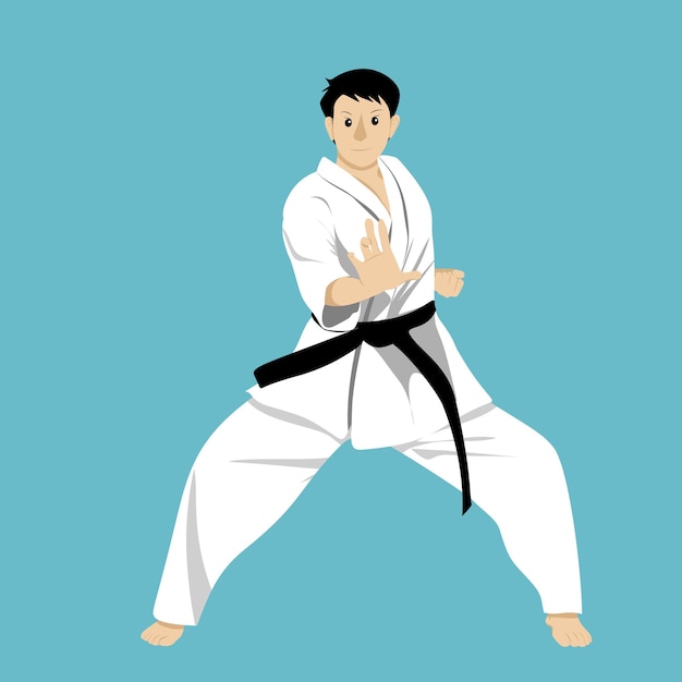 Taekwondo karate hombres comenzando kudakuda