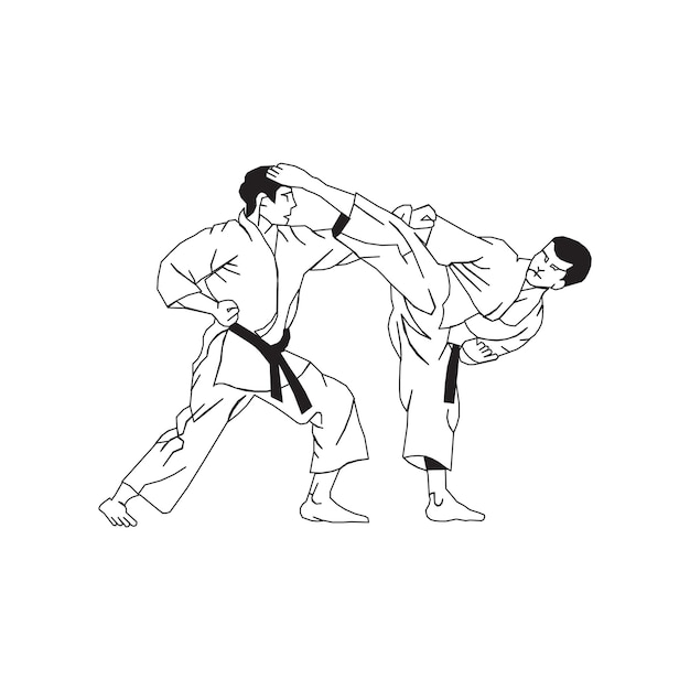 Taekwondo lucha deporte arte logo gente