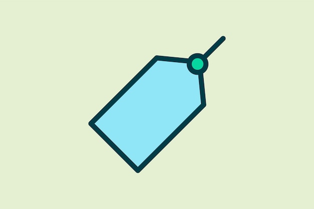 Tag icon icon related to UI elements suitable for web site app user interfaceselement printable etc flat line icon style simple vector design editable