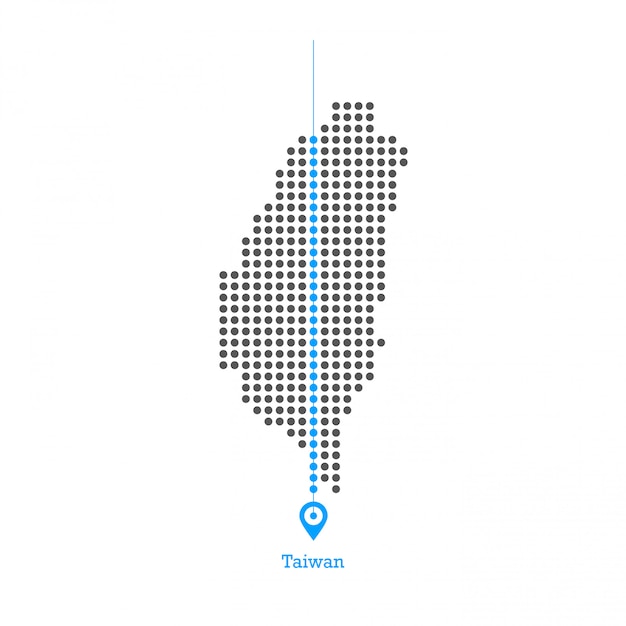 Taiwán adorado vector de diseño de mapa