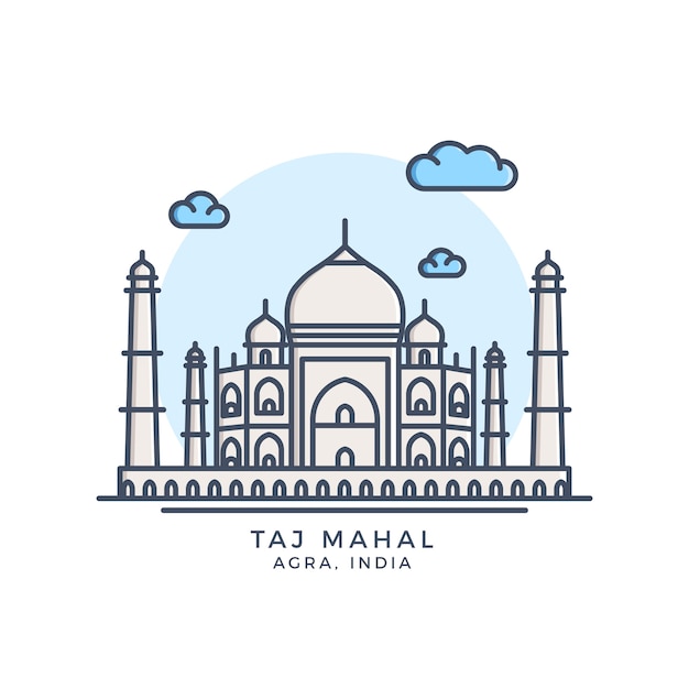 Vector taj mahal icon