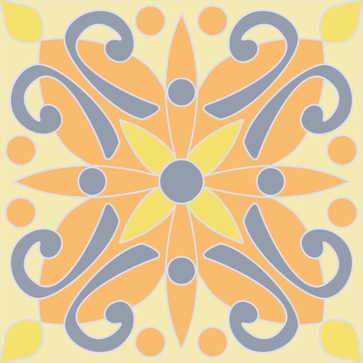 Vector talavera mexicana azulejo portugués o mayólica española