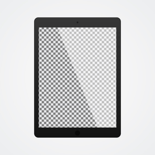 Talet Mock Up con pantalla transparente en blanco