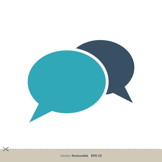 Talk Speech Bubble Icon Vector Logo Plantilla Ilustración Diseño Vector EPS 10