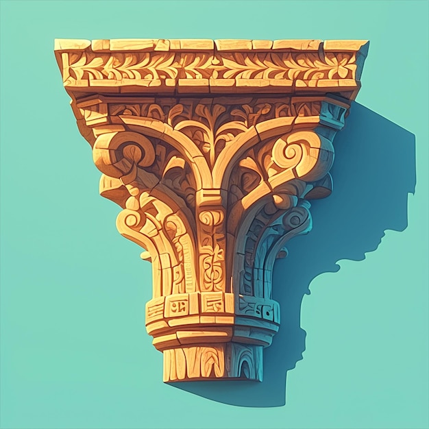 Las tallas intrincadas en las columnas de madera del templo
