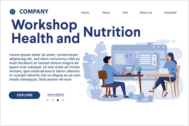 Taller de nutrición sobre preparación de alimentos saludables concepto de persona diminuta Dieta equilibrada y producto