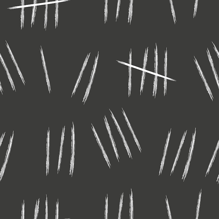 Vector tally marcas pared pega líneas contador de patrones sin fisuras