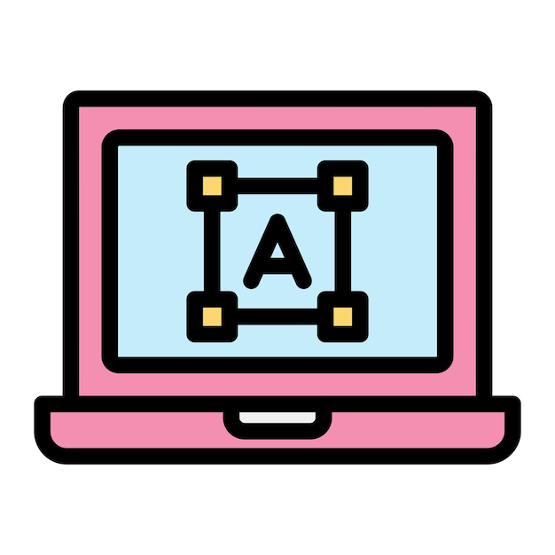 Tamaño de la fuente Ilustración del diseño del icono vectorial