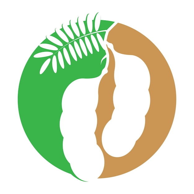 Tamarindo logo icono vector plantilla