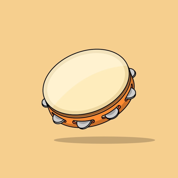 Vector tamborín o kendang